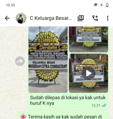Pengiriman Papan Bunga Duka Curug